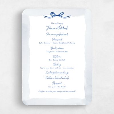 Blue Rounded Wedding Program - Darlington