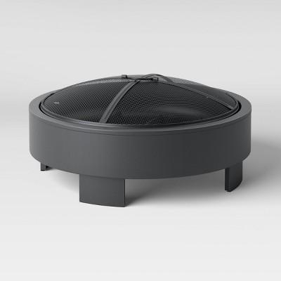 24" Round Wood Burning Fire Pit with Legs - Black - Project 62™