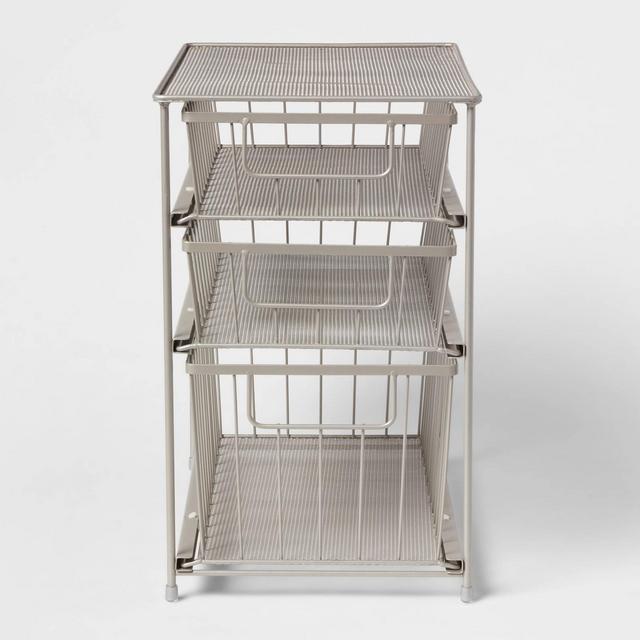 3 Tier Drawer Organizer Brushed Nickel - Brightroom™