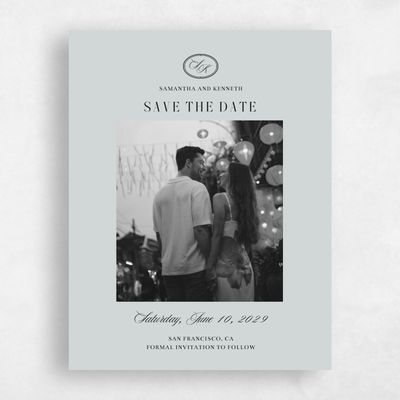 Grey Wedding Save the Date - Cillian Photo