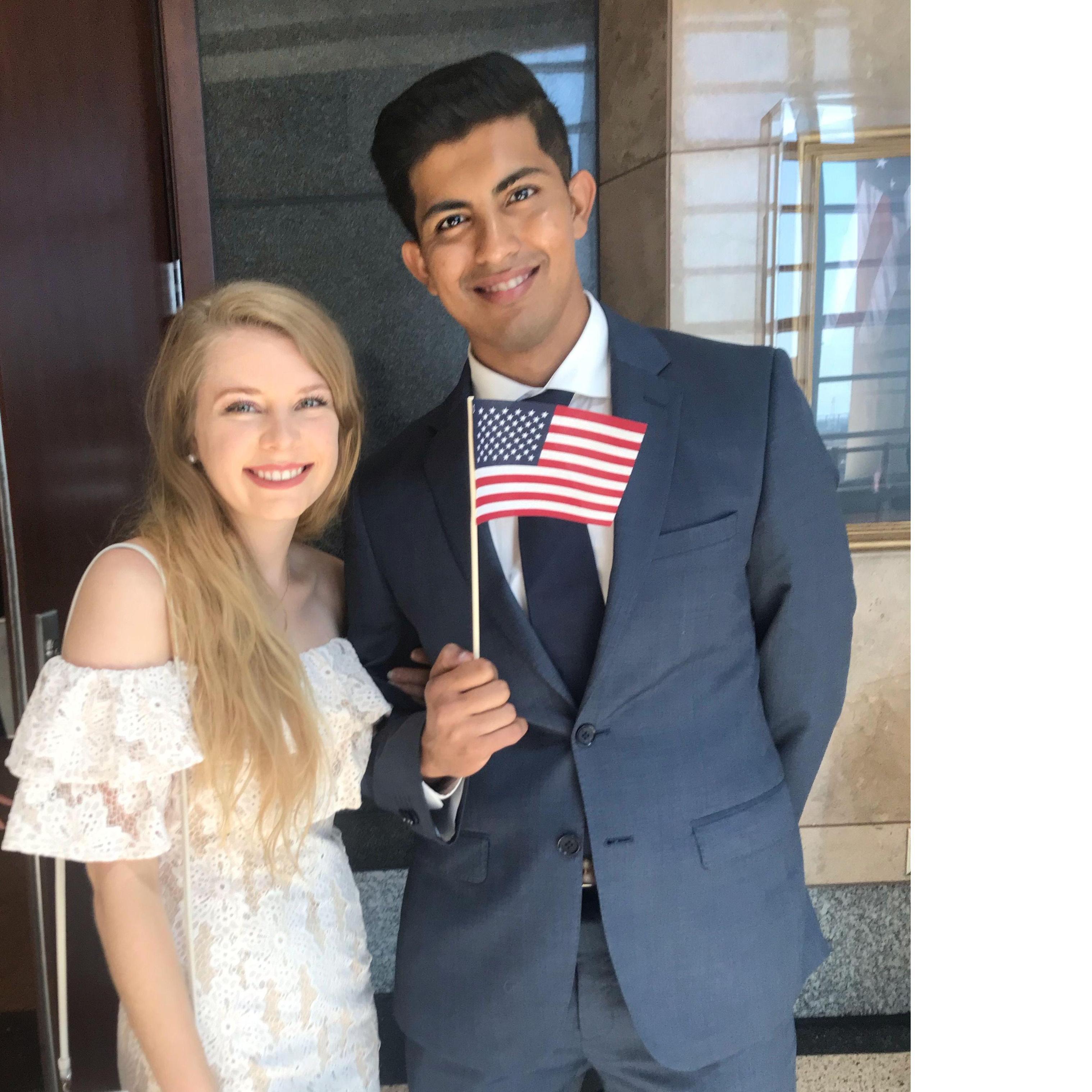 Nick became a US citizen