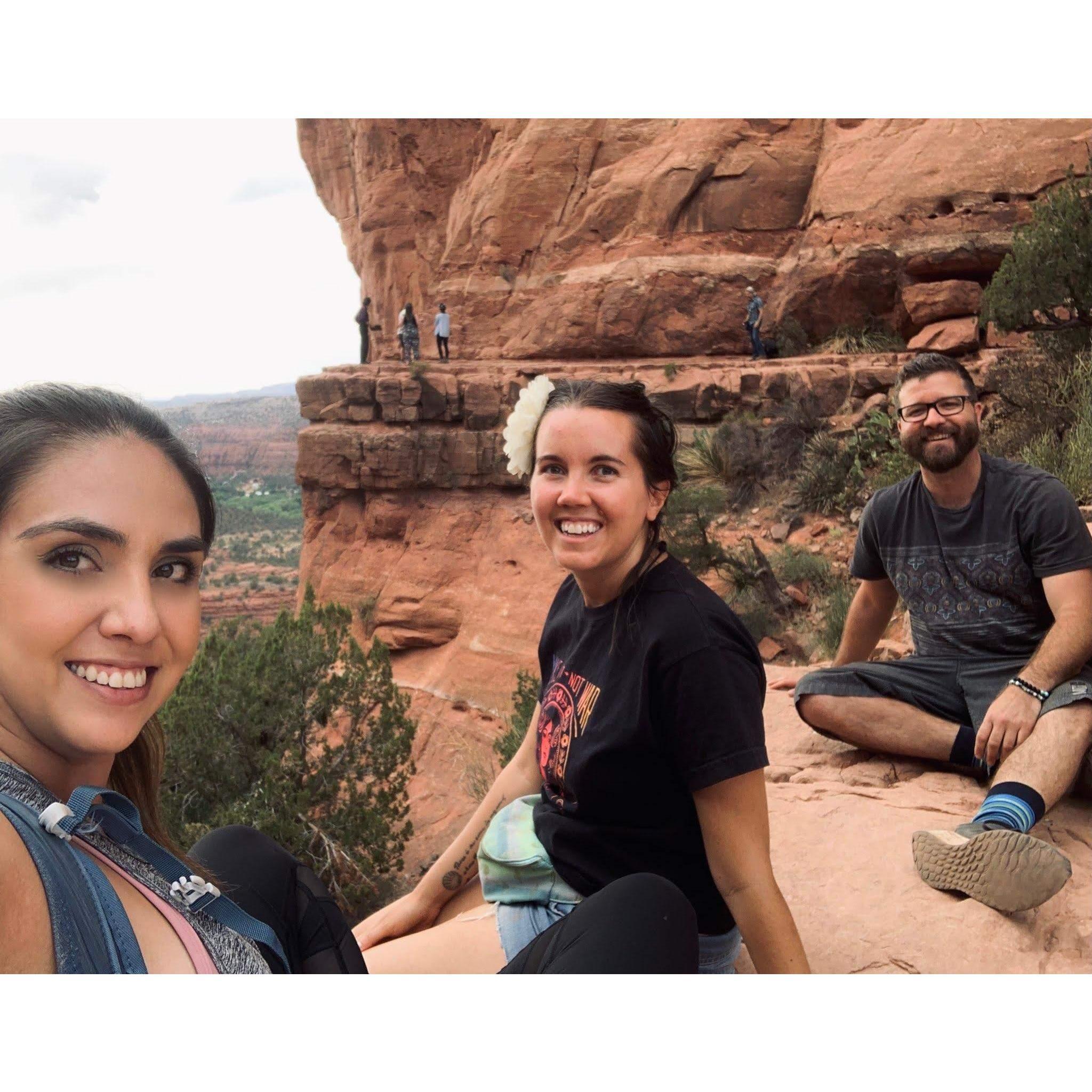 We sat in a vortex in Sedona with an old,close friend and witnessed a couple we didn't know get married. They're in the background and it was so sweet!