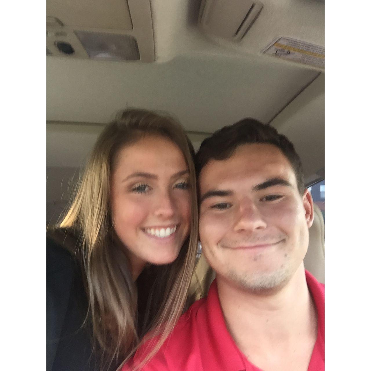 First picture as girlfriend and boyfriend! July 19, 2018