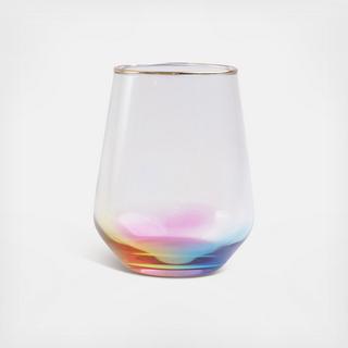 Rainbow Stemless Wine Glass, Set of 4