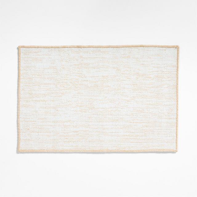 Frame Performance White and Natural Indoor/Outdoor Doormat 24"x36"