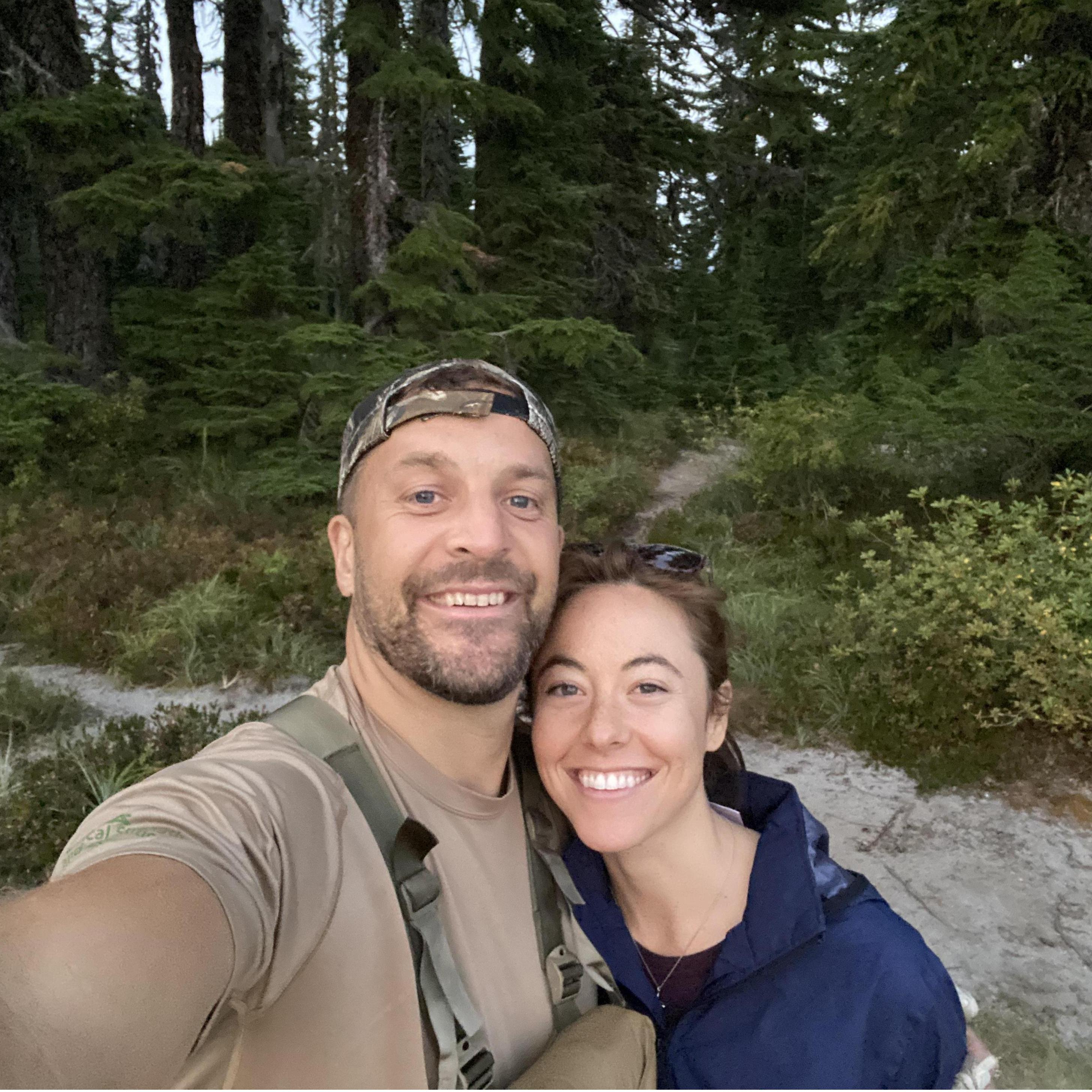 Our first backpacking trip scouting for elk. Andrea is an Elk whisperer