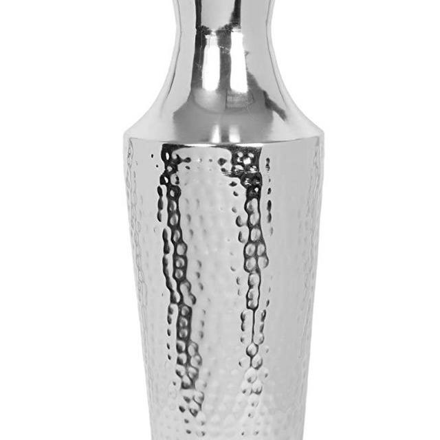 Hosley 18 Inch High Silver Color Metal Floor Vase. Ideal for Dried Flowers Gift for Wedding Home Spa Votive Candle Gardens P9