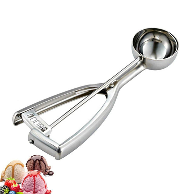 Medium Cookie Scoop, 2.8 Tbsp/ 1.4 OZ, 2 inch/ 5 CM Ball, 18/8 Stainless Steel Medium Ice Cream Scoop, Secondary Polishing