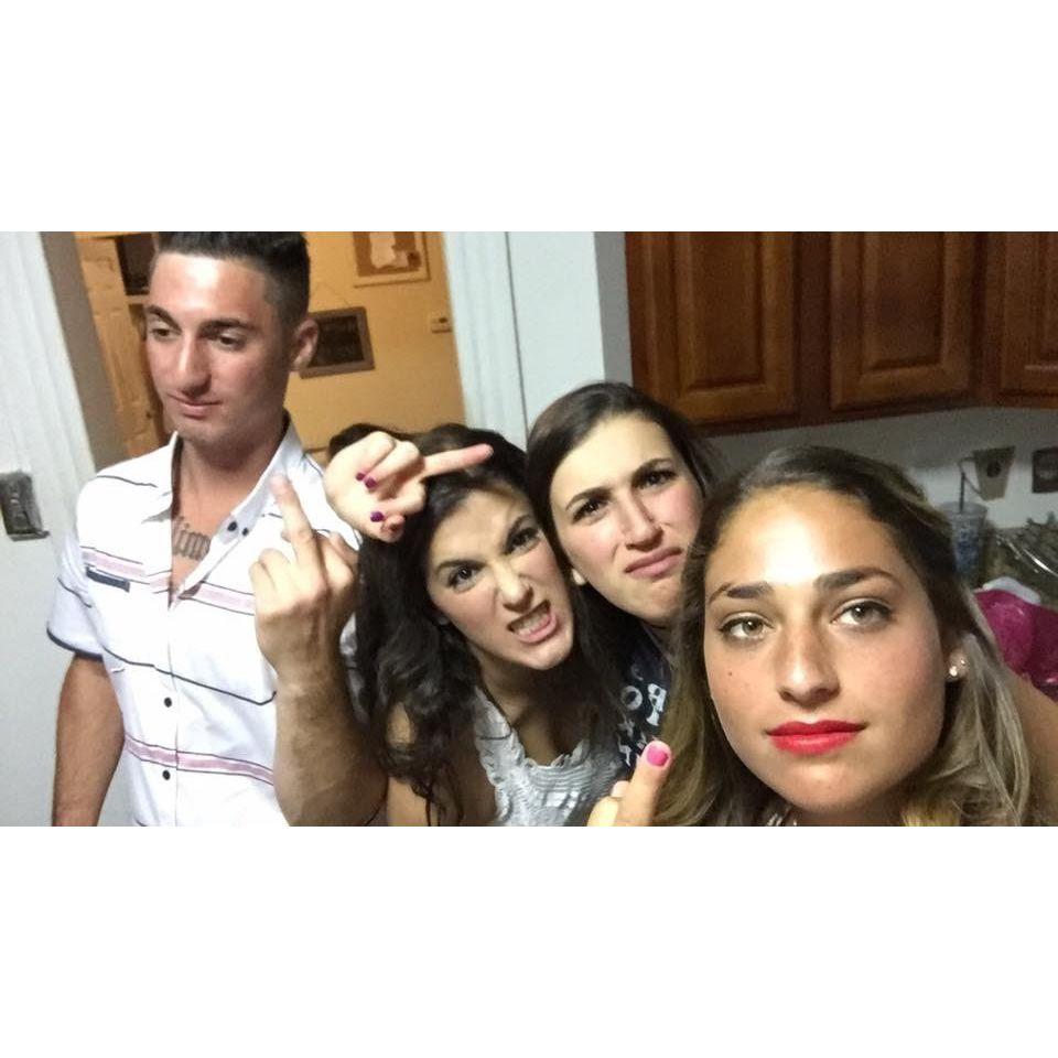 The first night we met; 6/17/2016 with our sisters at their house on Morrell Street at Rutgers