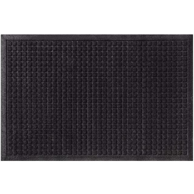 Gorilla Grip All Weather Absorbent Doormat, Dries Quickly, 35x23, Absorbs Up to 5.7 Cups of Water, Captures Dirt, Stain and Fade Resistant, Durable Backing, Indoor Outdoor Mats, Boot Scraper, Black
