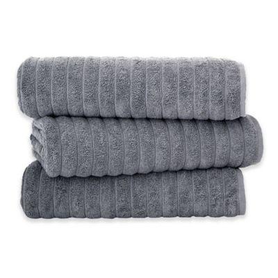 Classic Turkish Towels Turkish Cotton Ribbed Bath Sheets in Birch (Set of 3)