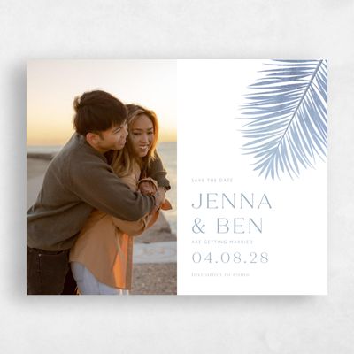 Powder Blue Wedding Save the Date - Curacao Photo