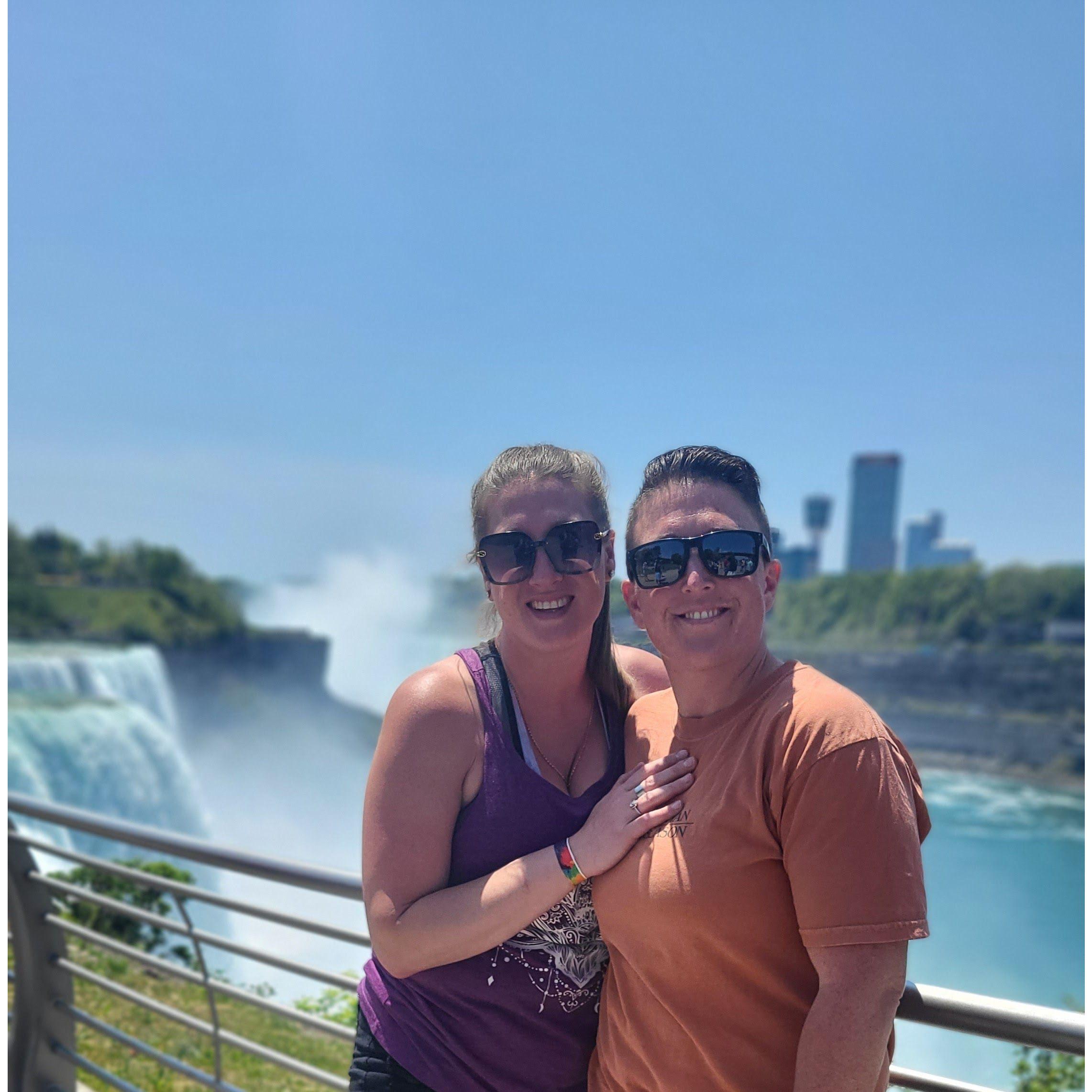 Visiting friends at Niagara Falls in upstate New York