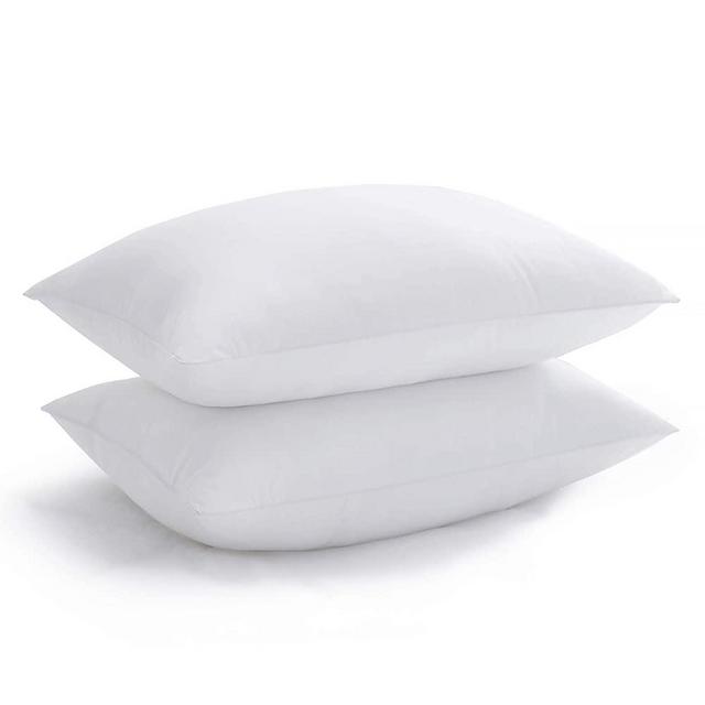 Acanva Basic Bed Pillow Soft Rest Cushion Stuffer for Sleeping, King 20" x 36"-2P, White 2 Count