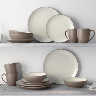 Colorwave Coupe 16-Piece Dinnerware Set, Service for 4