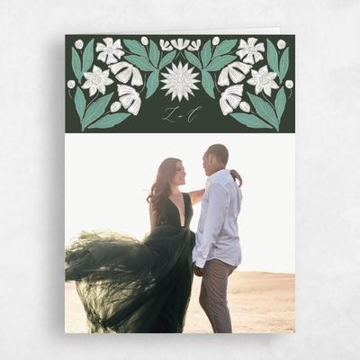 Deep Forest, Green Wedding Thank You - Juliet Photo