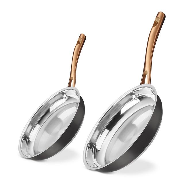 Cuisinart 9" & 11" Onyx Black & Rose Gold Skillet Set, Created for Macy's