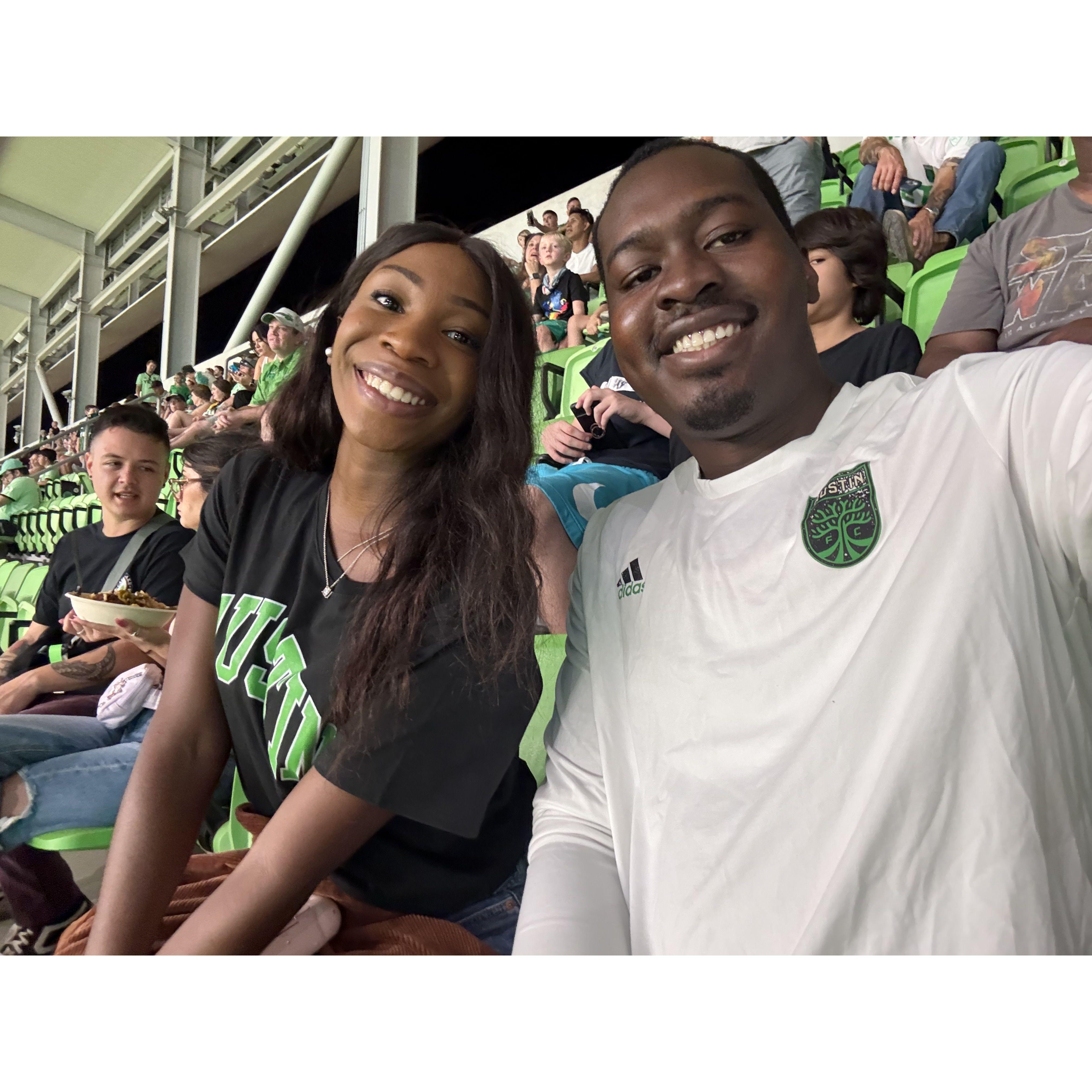 Our first Austin FC game together