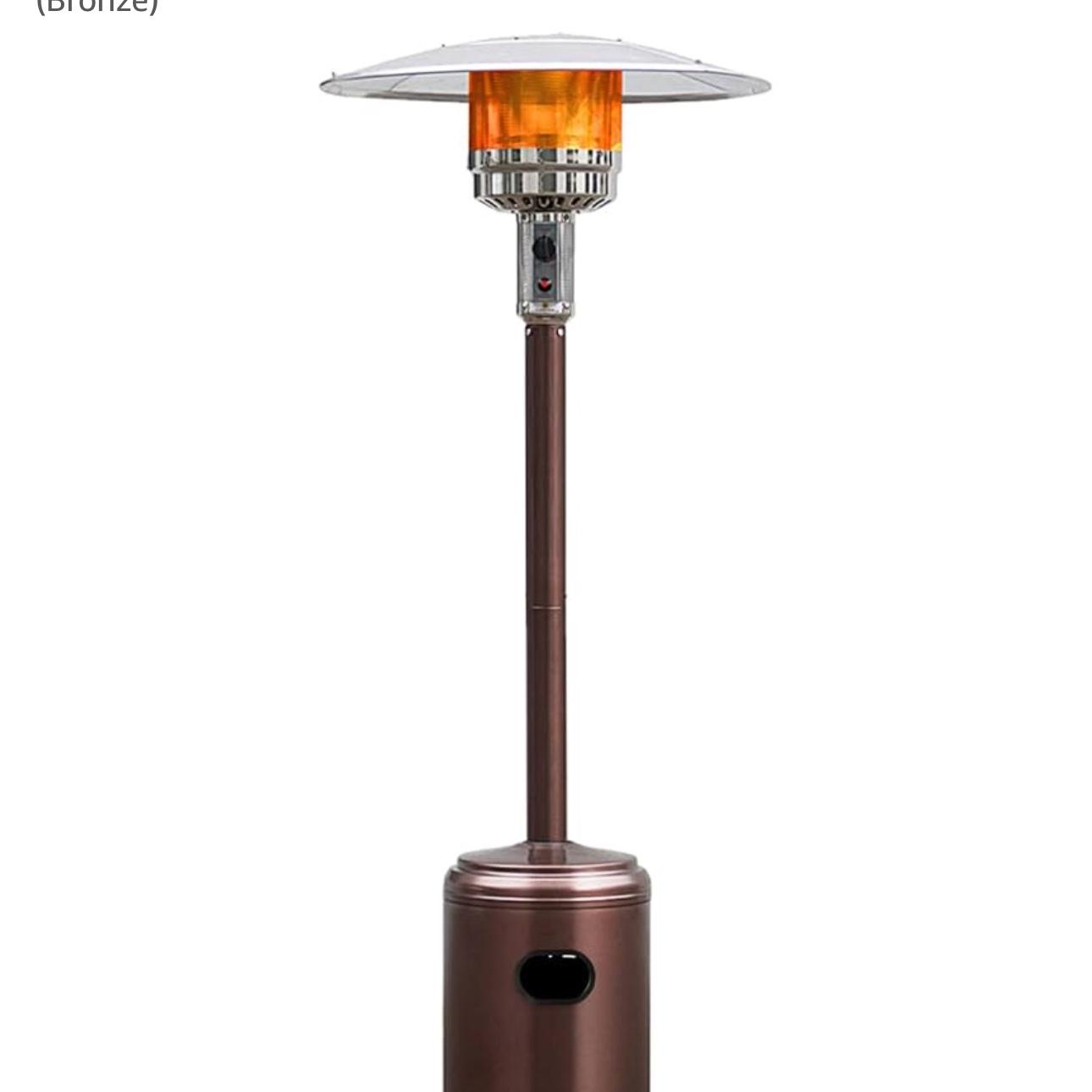 Tangkula 50,000 BTU Propane Outdoor Heater, Patio Heater with Stainless Steel Burner, Tip-over Protection & CSA Certificated, Wheels, Outdoor Heaters for Patio Commercial and Residential (Bronze)
