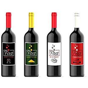First Year of Marriage Milestones, Wine Bottle Covers - Bridal Gift - 6 Pack