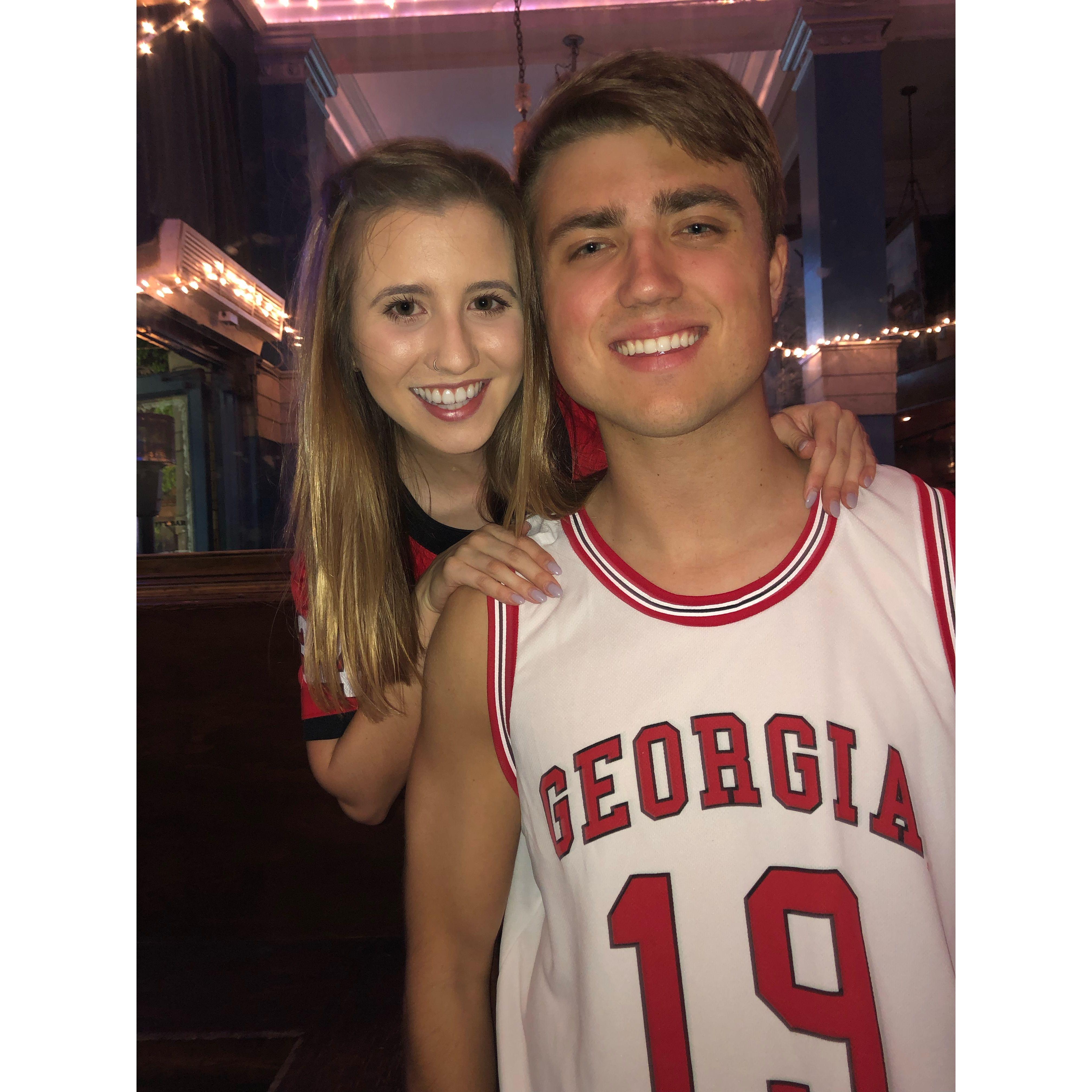 Right before we started dating at a Chi O date night