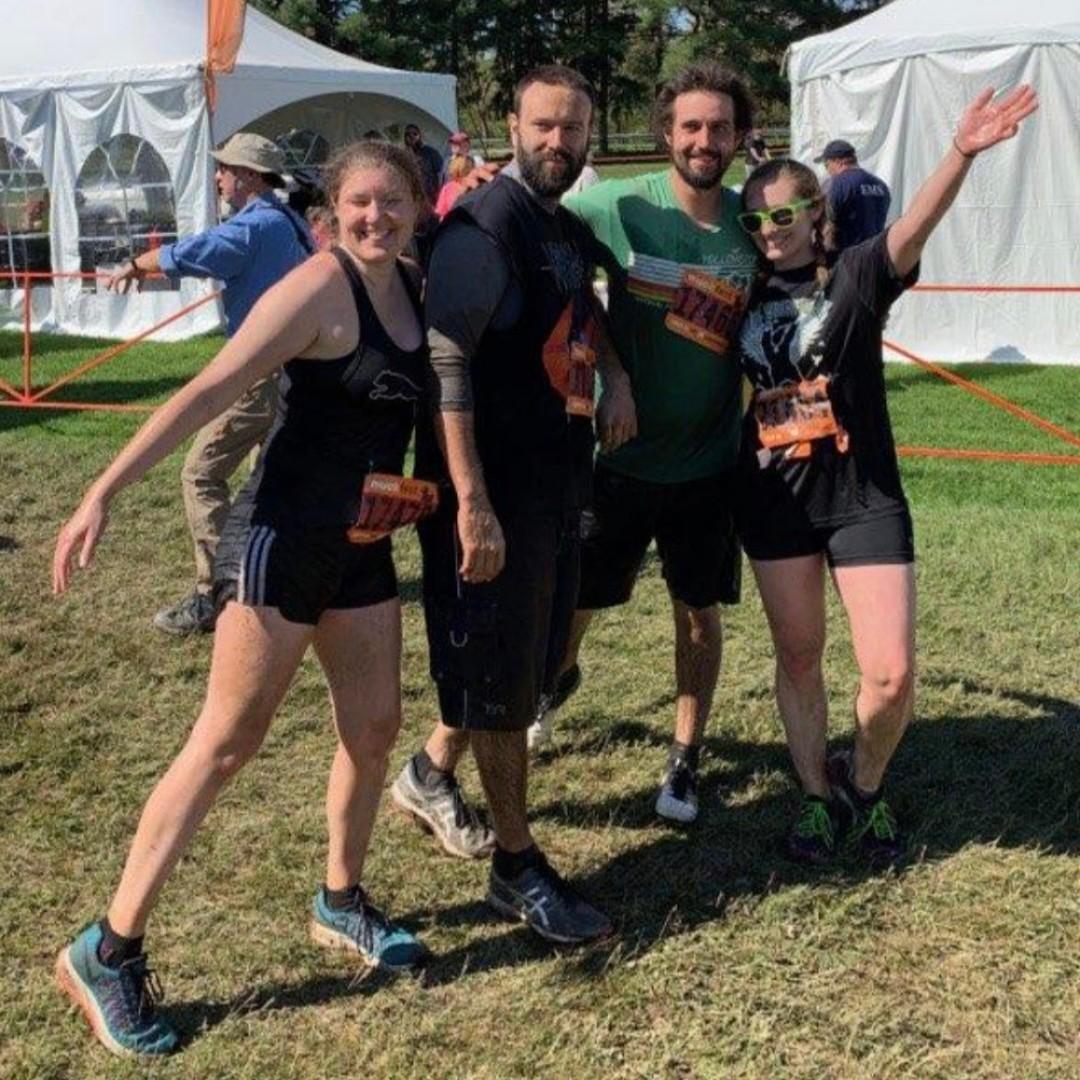 MuckFest 5K for Multiple Sclerosis - May 2019 with Dave's sister-in-law and brother, Kristyna and John.