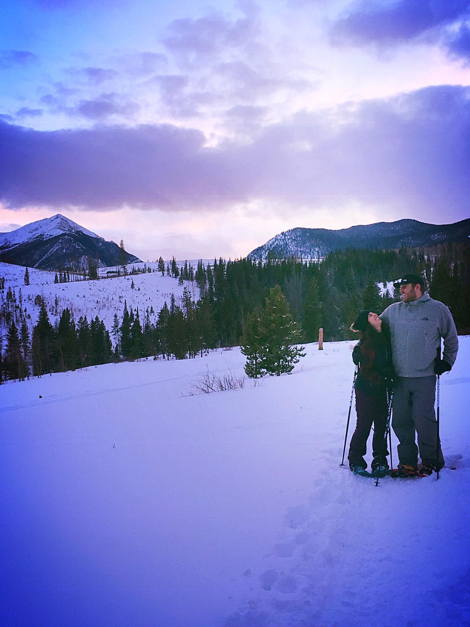 Snow shoeing on Christmas Day