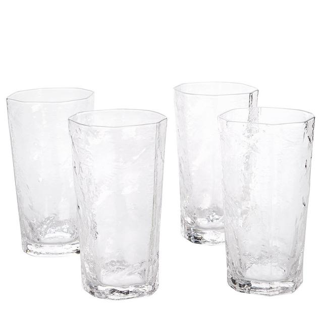 Southern Living Textured Highball Glasses, Set of 4