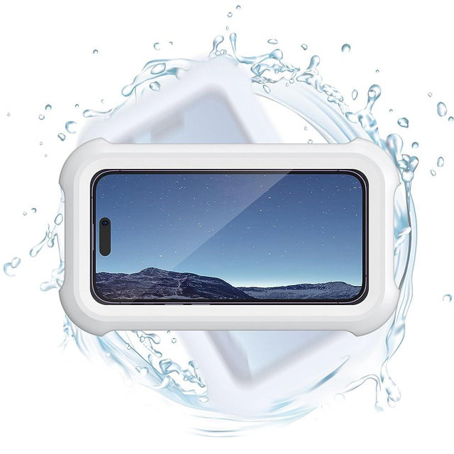 Lamicall Shower Phone Holder Waterproof - 480° Rotation, Adjustable Wall Phone Mount for Shower, Bathroom Bathtub Cell Phone Stand, Water Proof Anti Fog Shower Case, Shower Accessories for 4-7" Phones