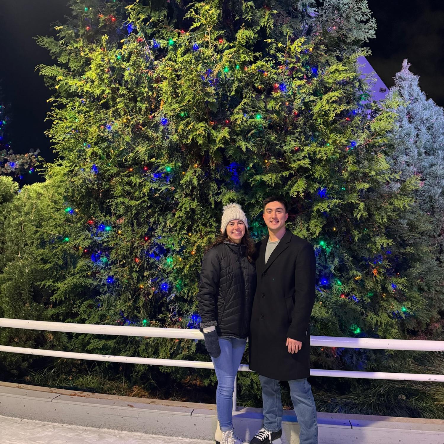 December 16, 2024 - Ice Skating the night of the Proposal!