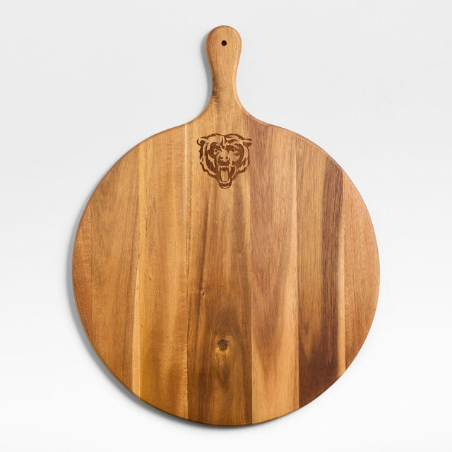 NFL Chicago Bears Tondo Acacia Round Serving Board