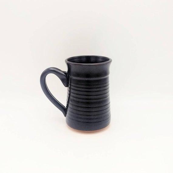 Handmade Pottery Beer Stein - Espresso