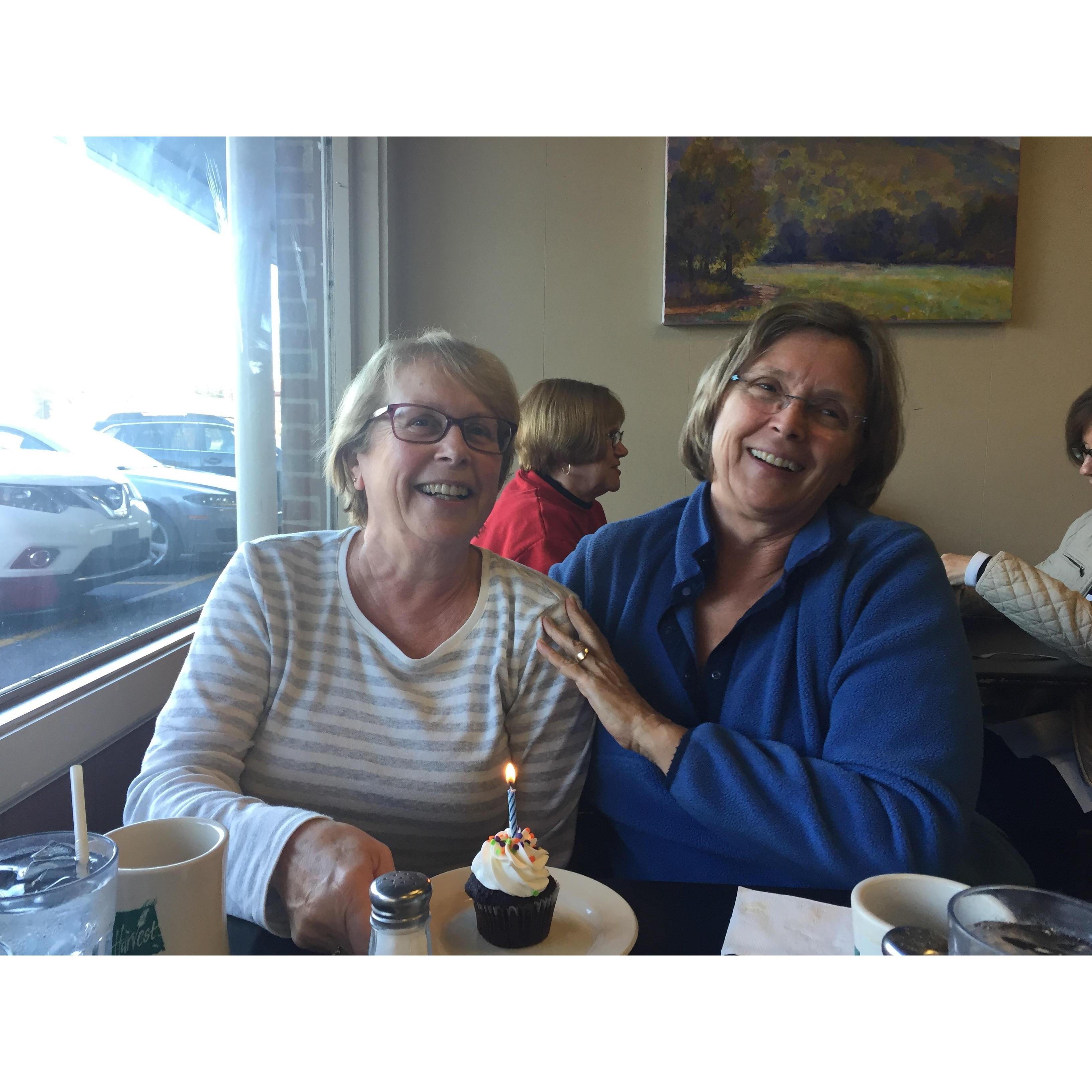 Becky's mom and her Auntie Joanie!
