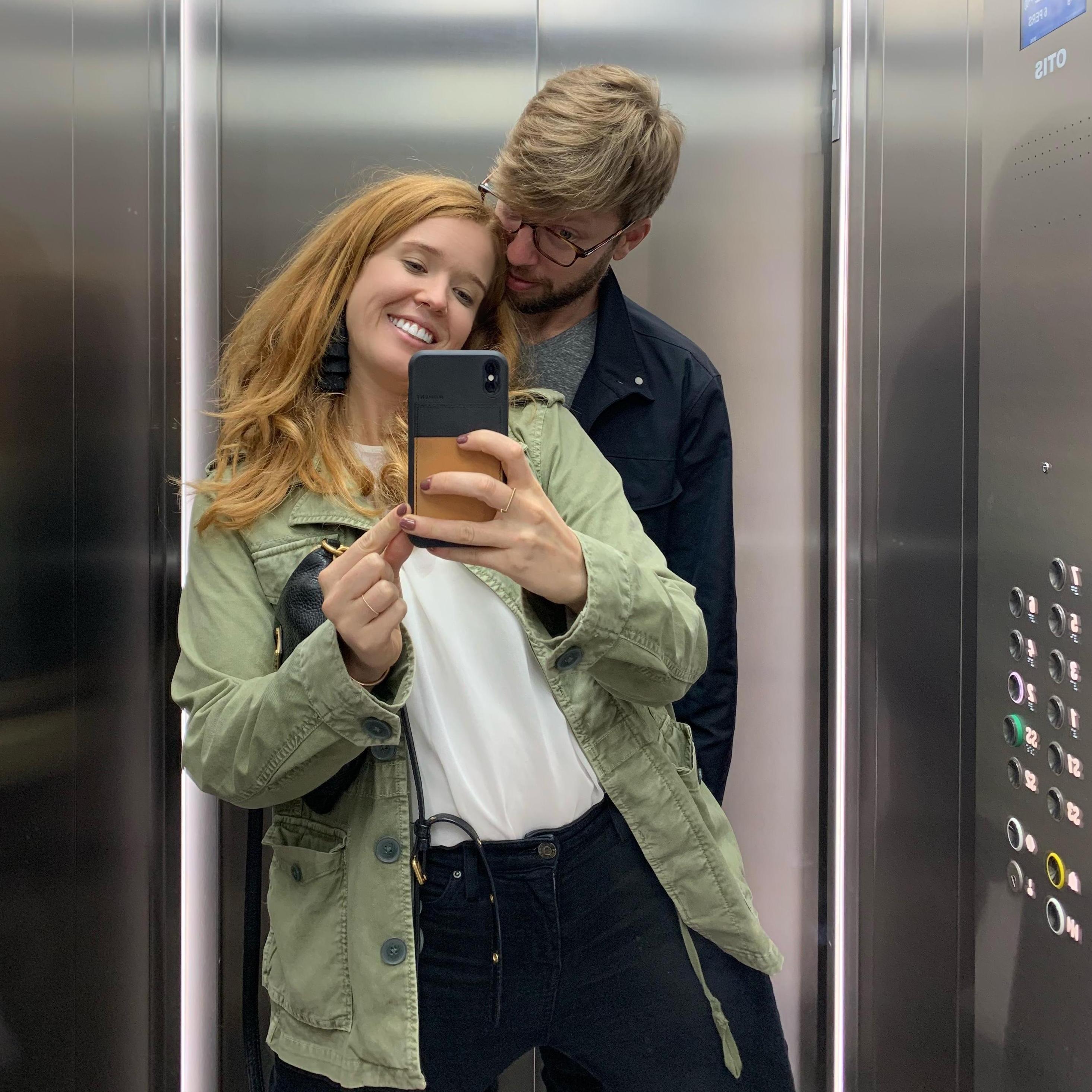 Quick elevator photo before dinner in Lima, Peru!