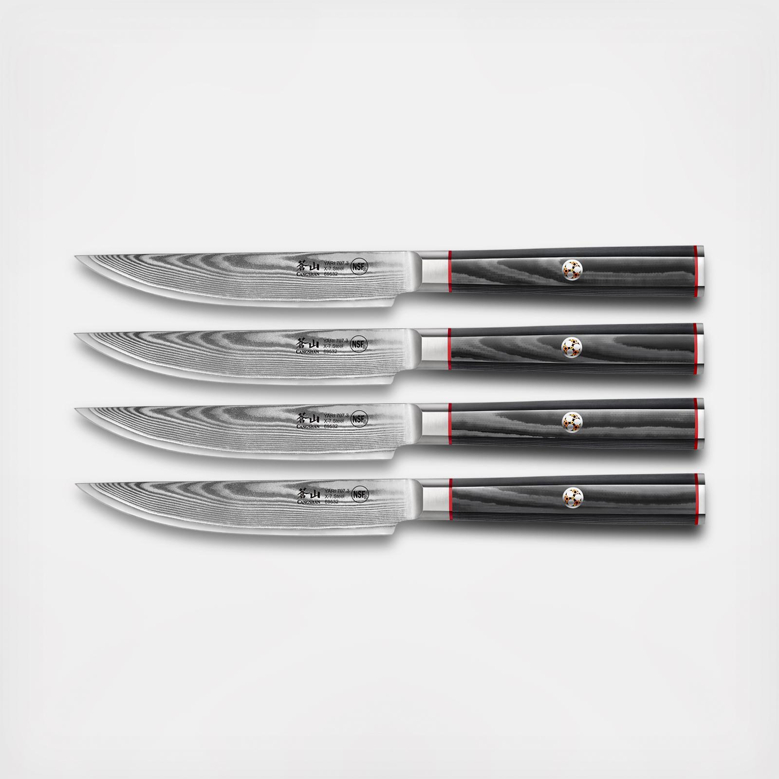 Cangshan Everest Cypress Green 4-Piece Steak Knife Set