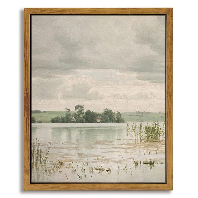 InSimSea Framed Canvas Prints Wall Art Home Decor Classical Danish Landscape Painting by Vilhelm Groth Rustic Wall Decor for Bedroom Bathroom Decor Wall Art Farmhouse Decor 8x10in
