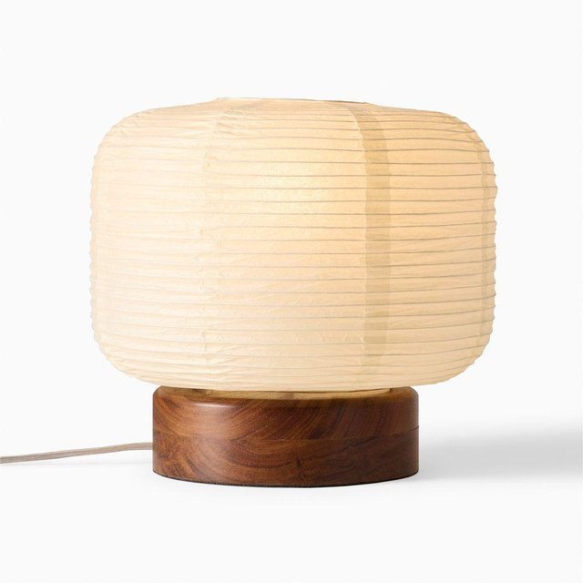 Mooney 12" Diffused Light Table Lamp, Cool Walnut