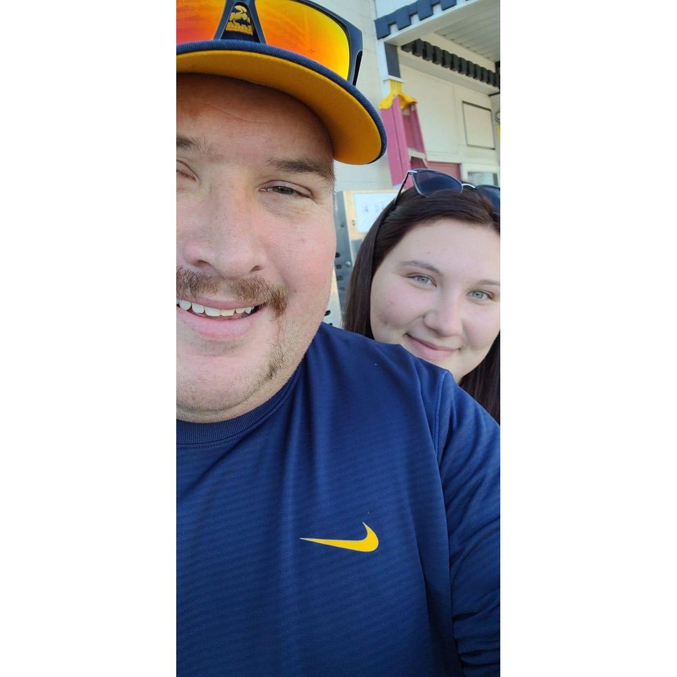 Our first WVU football game together! Its an activity we love to do every fall with our son!
