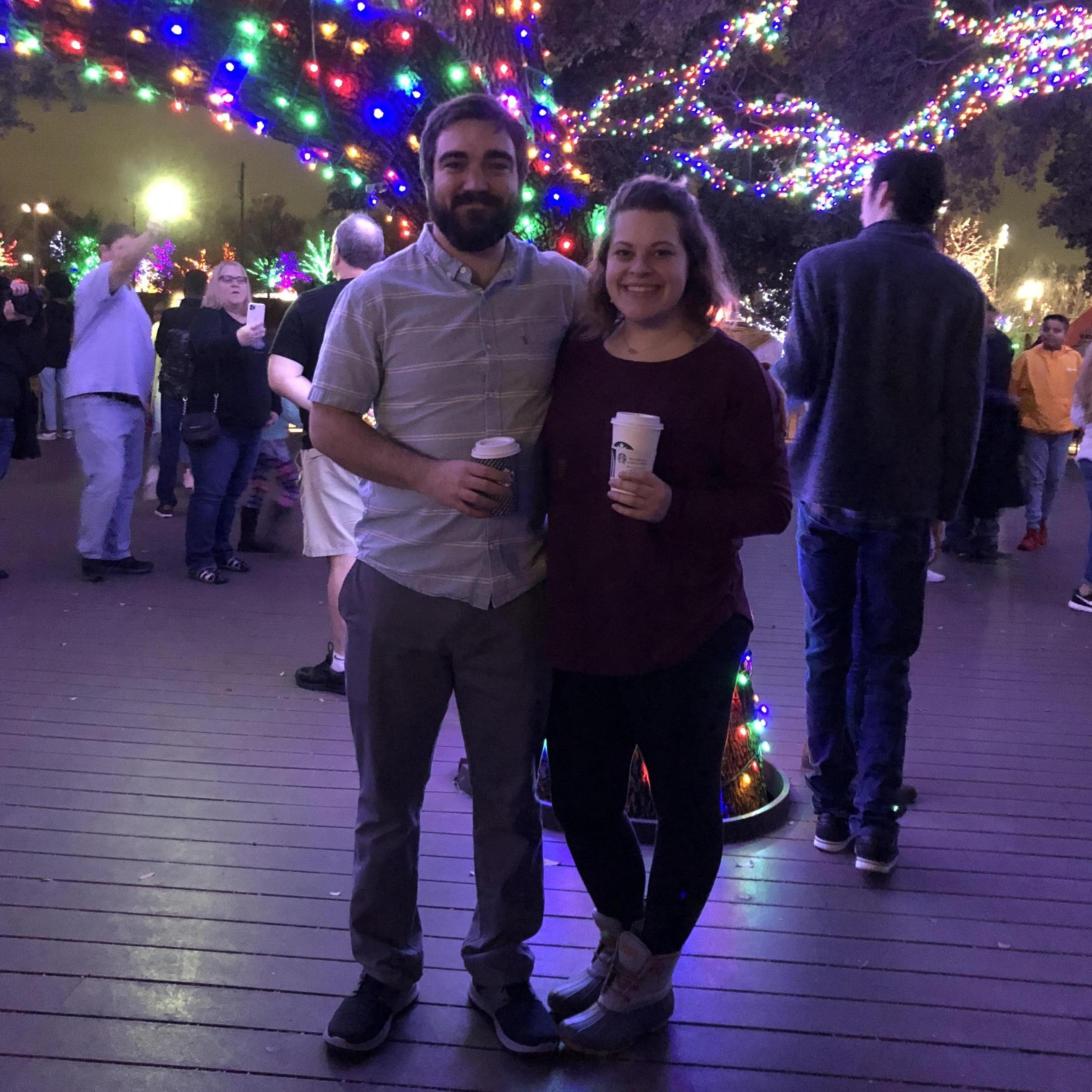 Vitruvian lights; our coffees might have been spiked