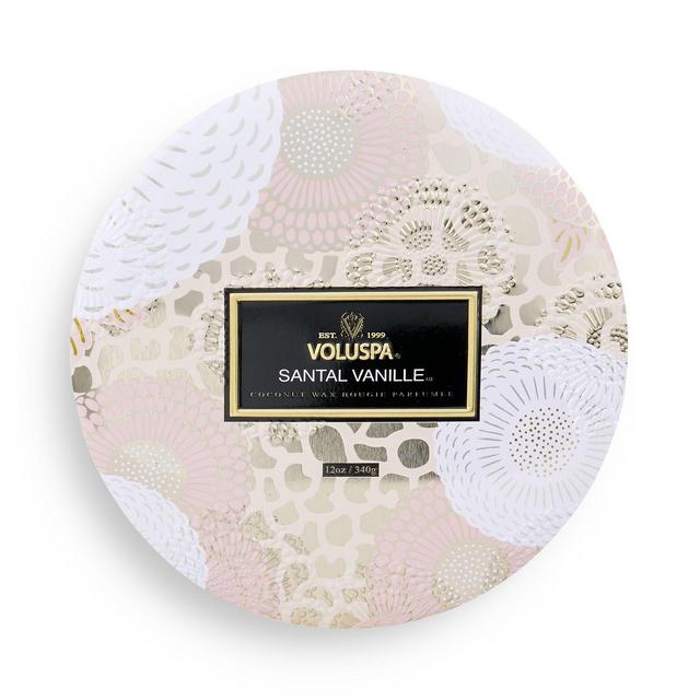 Voluspa Santal Vanille 3-Wick Candle in Decorative Tin