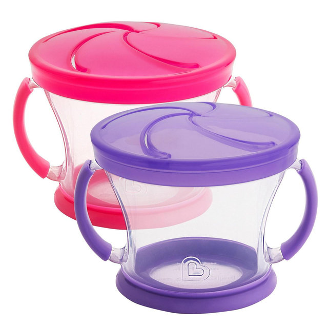 Munchkin Snack Catcher - 2pk - Pink/Purple