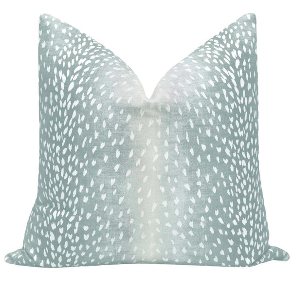 26 x 26 ANTELOPE LINEN PILLOW COVER // SPA BLUE