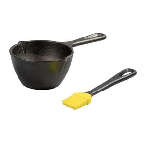 Lodge Cast Iron Melting Pot with Silicone Brush - World Market