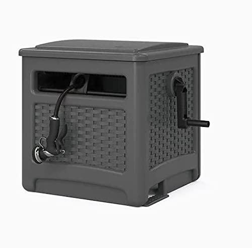 Style Selections 225 ft. Gray Wicker Hose Reel