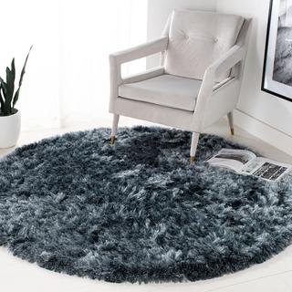 Ocean Shag Lyse Glam Solid Round Area Rug