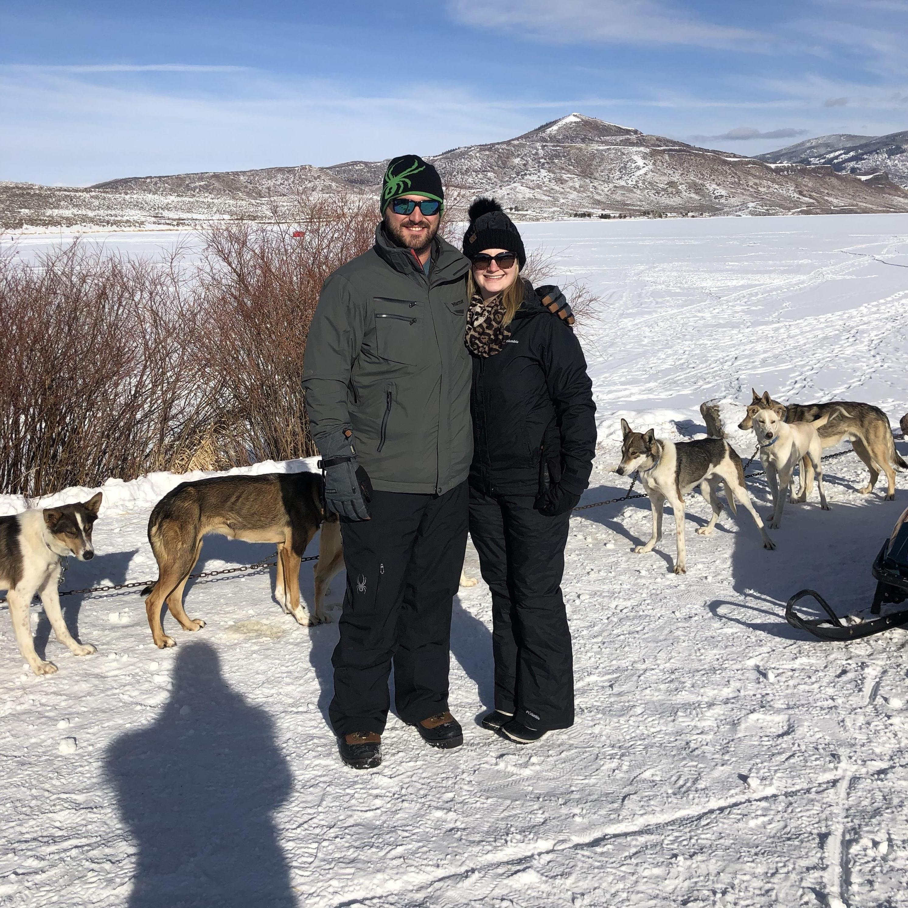 Dog sledding in Colorado