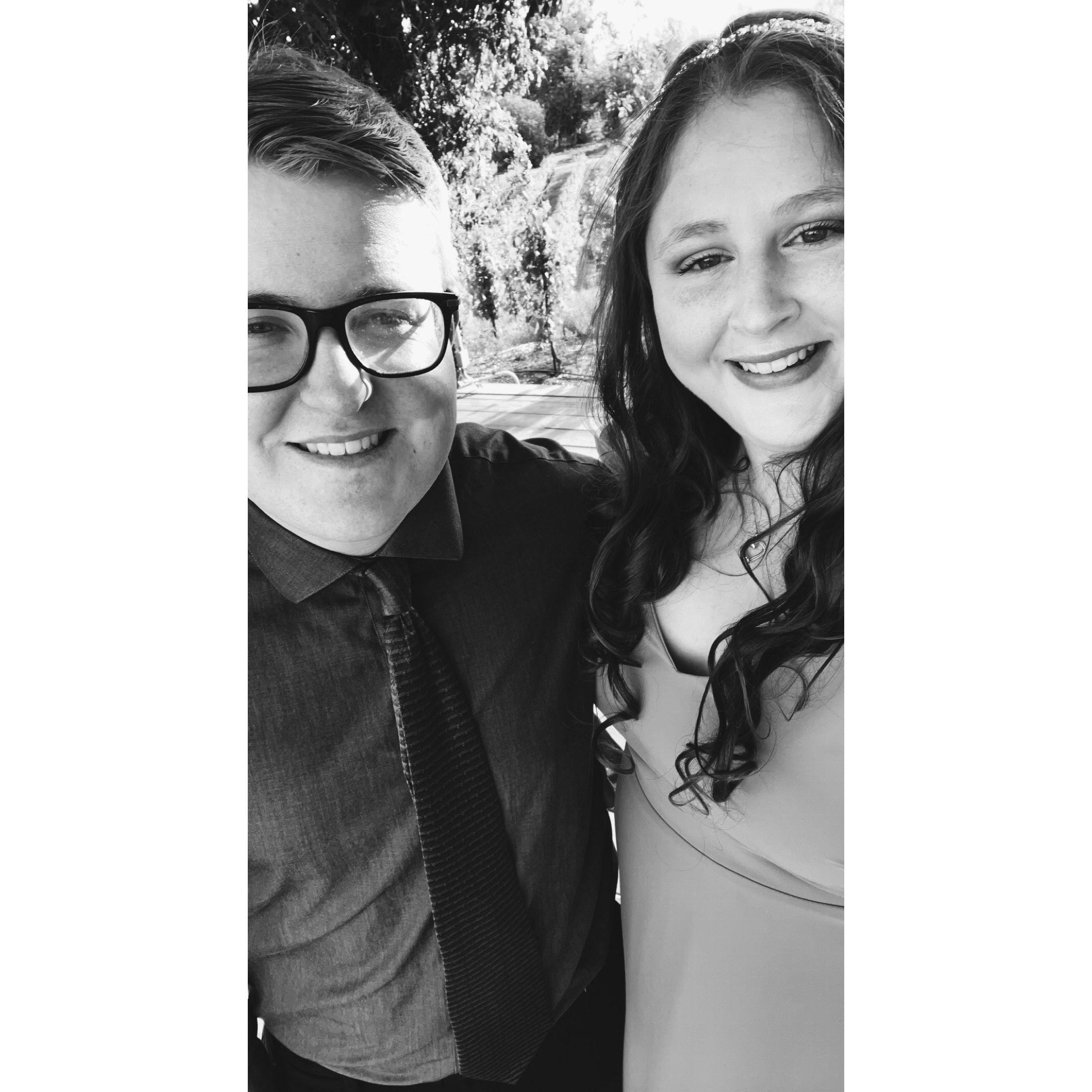 At my sisters wedding! Something really special is that I was her Maid of Honor, and now she is mine. 5/10/2022