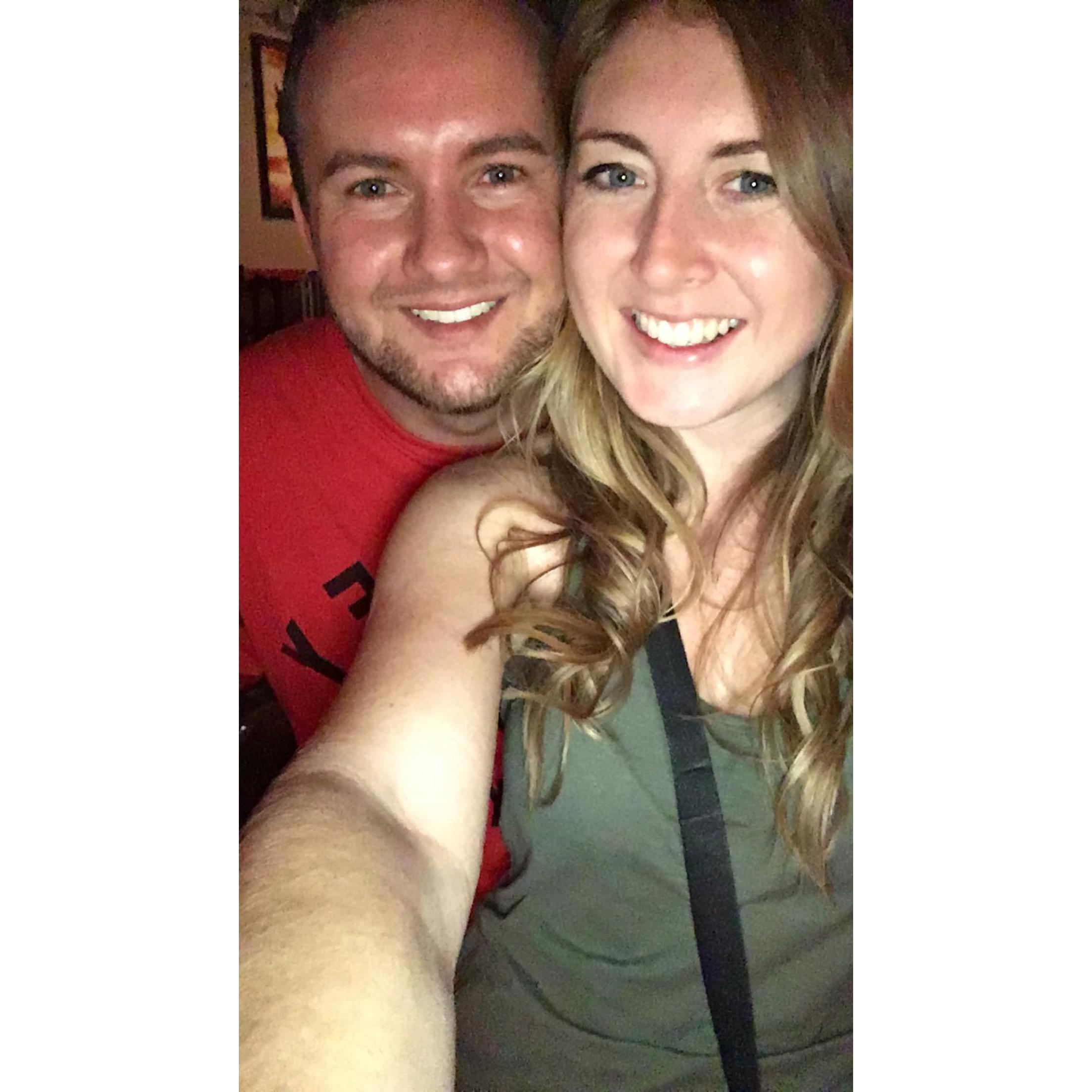 One of our first photo together, early 2016.