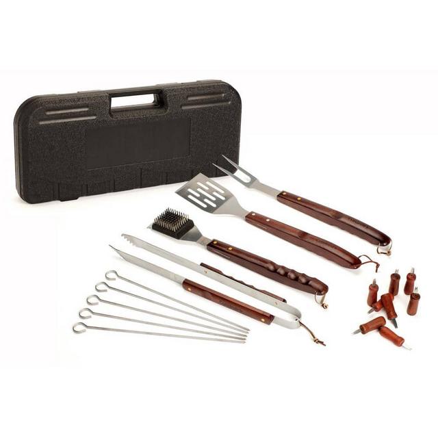 Cuisinart 18-Piece Wooden Handle Grill Set