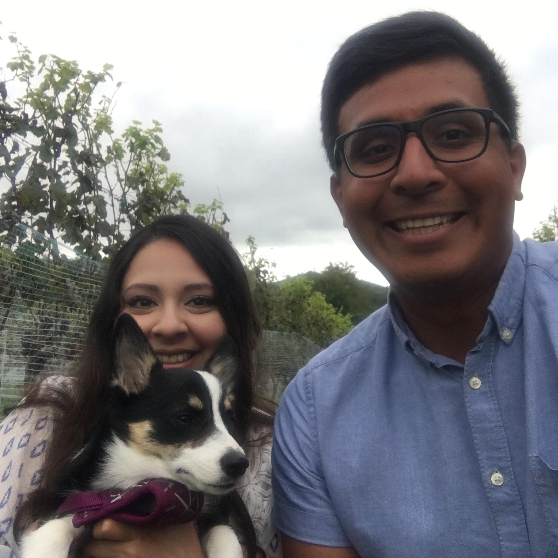 Minnie & Wilber's first vineyard visit